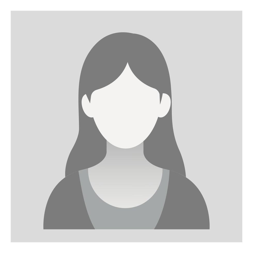 placeholder avatar female default woman user image gray profile face picture isolated on background for forum social media chat operator avatar free vector